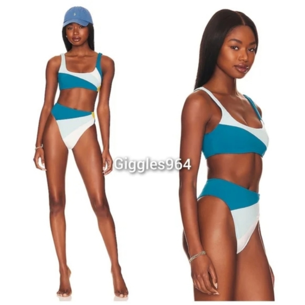 L*Space Lizzie Luca Bikini Set Sunburst Blue - Picture 5 of 10